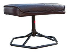 MID CENTURY DANISH UNICO STOOL ON METAL CIRCULAR BASE