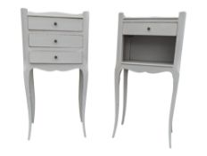 PAIR OF EARLY 20TH CENTURY FRENCH PROVINCIAL BEDSIDE CABINETS