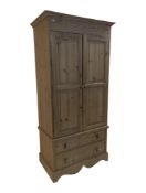 COUNTRY PINE VICTORIAN REVIVAL 20TH CENTURY PINE WARDROBE