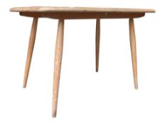 ERCOL FURNITURE - MODEL 748 PLANK TOP BEECH COFFEE OCCASIONAL TABLE