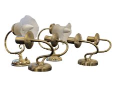 COLLECTION OF VINTAGE 20TH CENTURY GILT WALL SCONE LIGHTS