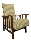 ARTS & CRAFTS EARLY 20TH CENTURY HALIBALA STYLE ADJUSTABLE ARMCHAIR