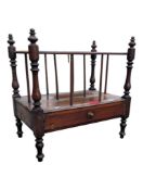 19TH CENTURY VICTORIAN WALNUT CANTERBURY / MAGAZINE STAND