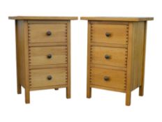 CONTEMPORARY MODERN DESIGN - JOHN LEWIS PAIR OF BEDSIDE CHESTS OF DRAWERS