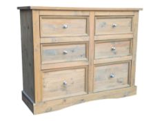 COUNTRY REVIVAL 20TH CENTURY PINE CHEST OF DRAWERS