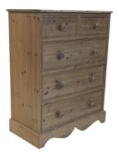 VICTORIAN REVIVAL COUNTRY PINE CHEST OF DRAWERS