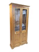 COUNTRY PINE REVIVAL BOOKCASE DISPLAY CABINET