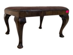 LATE 19TH CENTURY VICTORIAN MAHOGANY NEEDLEPOINT FOOTSTOOL