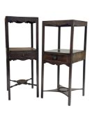 GEORGE III 19TH CENTURY MAHOGANY PEDESTAL WASHSTAND WITH ANOTHER