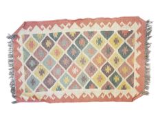 VINTAGE 20TH CENTURY SMALL AFGHAN WOOLLEN KILIM RUG