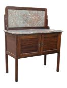 EDWARDIAN CIRCA 1900S MARBLE & MAHOGANY WASHSTAND