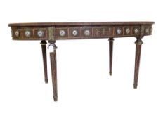 CLASSICAL REVIVAL COFFEE TABLE SEVRES CERAMIC & BRASS APPLIQUES