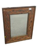 EARLY 20TH CENTURY CARVED WOODEN WALL MIRROR