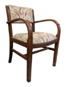 G STONE FURNITURE - POST WAR ART DECO ARMCHAIR - BRIDGE CHAIR