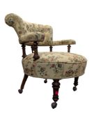 LATE 19TH CENTURY VICTORIAN MAHOGANY TUB ARMCHAIR