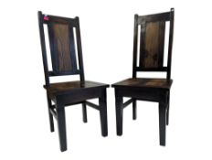 TWO 20TH CENTURY HARDWOOD DINING CHAIRS