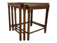 G-PLAN FURNITURE - MID CENTURY QUADRILLE RANGE TEAK NEST OF TABLES