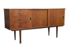 BRITISH MODERN DESIGN - RETRO MID CENTURY TEAK SIDEBOARD CREDENZA