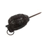 WWII SECOND WORLD WAR BRITISH MILLS BOMB WITH BOOBY-TRAP SPIKE