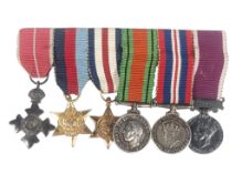WWII SECOND WORLD WAR MINIATURE MEDAL GROUP WITH MBE