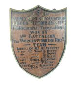 ARMY RIFLE ASSOCIATION QUEEN VICTORIA'S CUP 1904 WINNERS PLAQUE