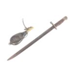 WWI AMERICAN REMINGTON BAYONET & MUSKET POWDER FLASK