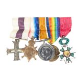WWI FIRST WORLD WAR MILITARY CROSS & LEGION OF HONOUR MEDAL GROUP