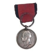 19TH CENTURY NAPOLEONIC WARS SILVER WATERLOO MEDAL