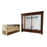 20TH CENTURY MAHOGANY CASED PHARMACIST SCALE & A BAROGRAPH