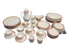 ROYAL WORCESTER - BEAUFORT - 20TH CENTURY CHINA DINNER & TEA SERVICE