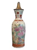 19TH CENTURY JAPANESE PORCELAIN VASE / CONVERTED TABLE LAMP