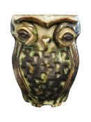 LATE 20TH CENTURY MARCUS GOLDBERGER FOLKESTONE STUDIO POTTERY OWL VASE