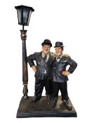 LATE 20TH CENTURY NOVELTY LAUREL & HARDY RESIN TABLE LAMP