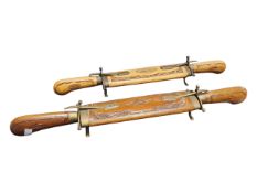 TWO 20TH CENTURY VINTAGE INDIAN TWO PIECE CARVING SETS