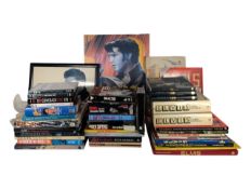 COLLECTION OF LATE 20TH / 21ST CENTURY ELVIS PRESLEY BOOKS, DVDS & MEMORABILIA