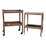 TWO MID CENTURY HOSTESS TEA TROLLEYS