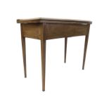 GEORGE III 19TH CENTURY MAHOGANY GAMES CARD TABLE