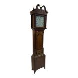 19TH CENTURY GEORGE III OAK CASED LONGCASE CLOCK