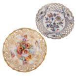 MEISSEN/KPM 2 Durchbruchteller, 1. und 2. Wahl, 19./20. Jh.