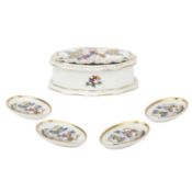 ROSENTHAL Deckeldose mit 4 Schälchen 'Butterfly', 1920er Jahre,