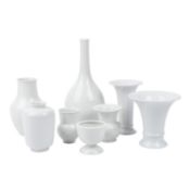 KPM 8-tlg Konvolut aus Vasen und Leuchter, 20. Jh.