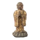 Bronze des Ksitigarbha Bodhisattva. JAPAN, Edo-Zeit (1603-1868).