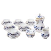 MEISSEN, Mokkaservice "Reicher Drache" für sechs Personen, 20./21. Jh.