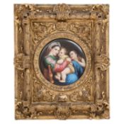 Bildplatte 'Madonna della Sedia', 19./20. Jh.