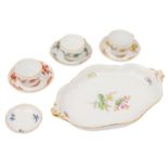 MEISSEN 8-tlg Konvolut Serviceteile, 19. und 20. Jh.