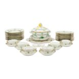 HEREND Speiseservice 'Apponyi grün', 20. Jh.