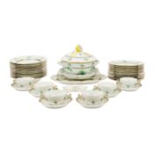 HEREND Speiseservice 'Apponyi grün', 20. Jh.