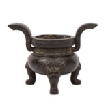 Kleiner Weihrauchbrenner aus Bronze. CHINA, Qing-Dynastie (1644-1912).