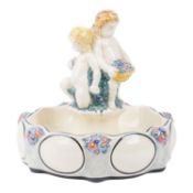 KARLSRUHER MAJOLIKA "Fruchtschale mit 3 Mädchen" ab 1908