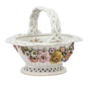 SCHIERHOLZ/PLAUE Korbschale, 20. Jh.